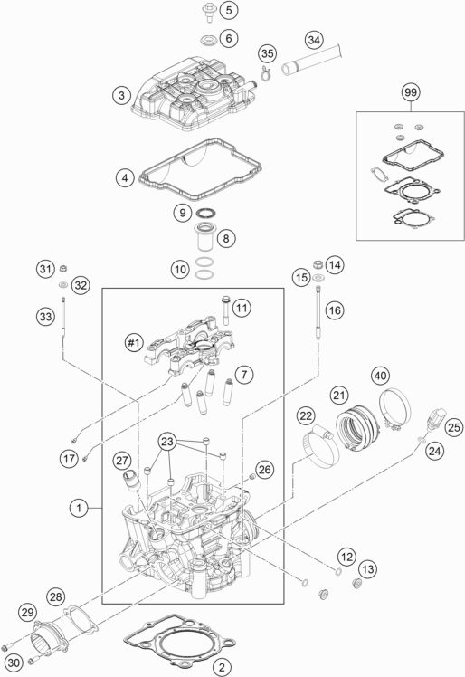 Náhled schématu CYLINDER HEAD