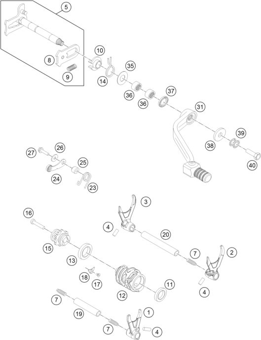 Náhled schématu SHIFTING MECHANISM