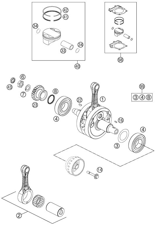 Náhled schématu CRANKSHAFT, PISTON