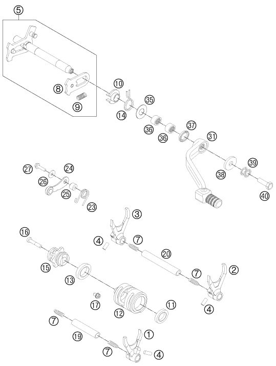 Náhled schématu SHIFTING MECHANISM
