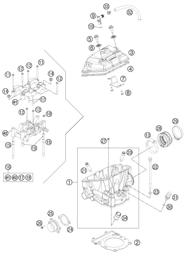 Náhled schématu CYLINDER HEAD