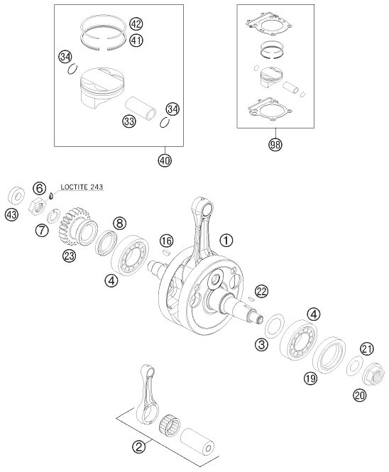 Náhled schématu CRANKSHAFT, PISTON