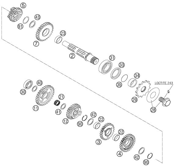 Náhled schématu TRANSMISSION II - COUNTERSHAFT