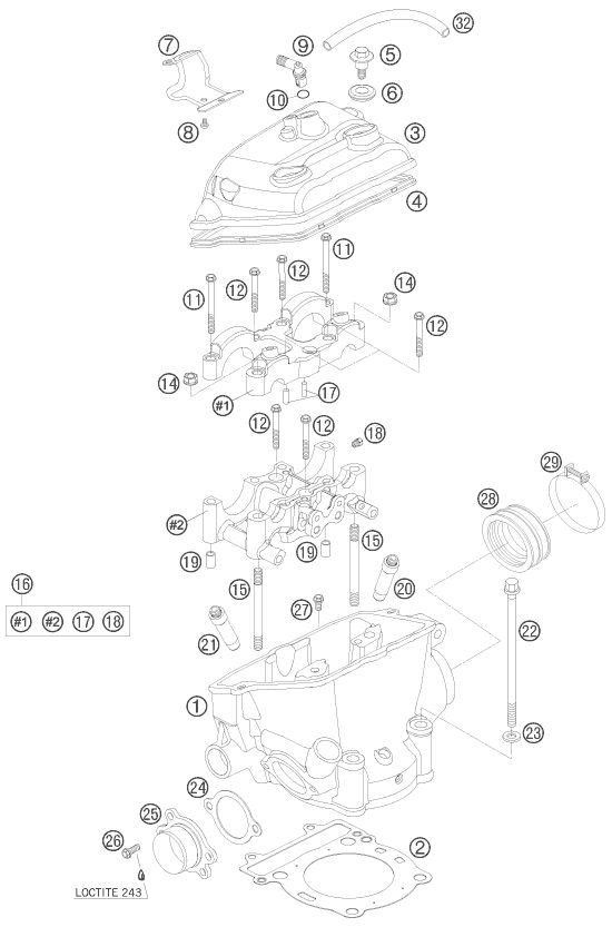 Náhled schématu CYLINDER HEAD