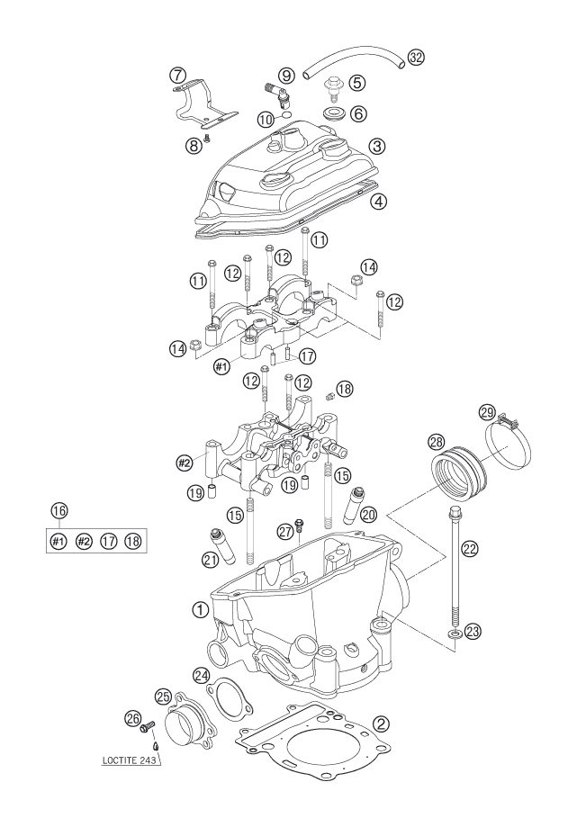 Náhled schématu CYLINDER, CYLINDER HEAD