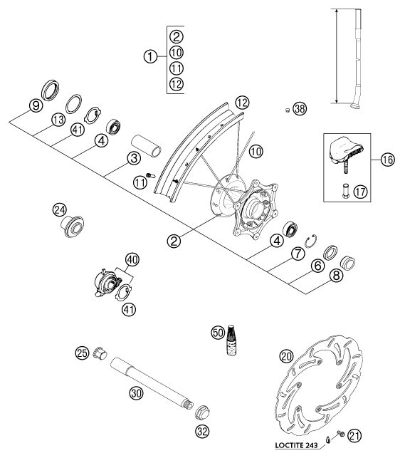 Náhled schématu FRONT WHEEL