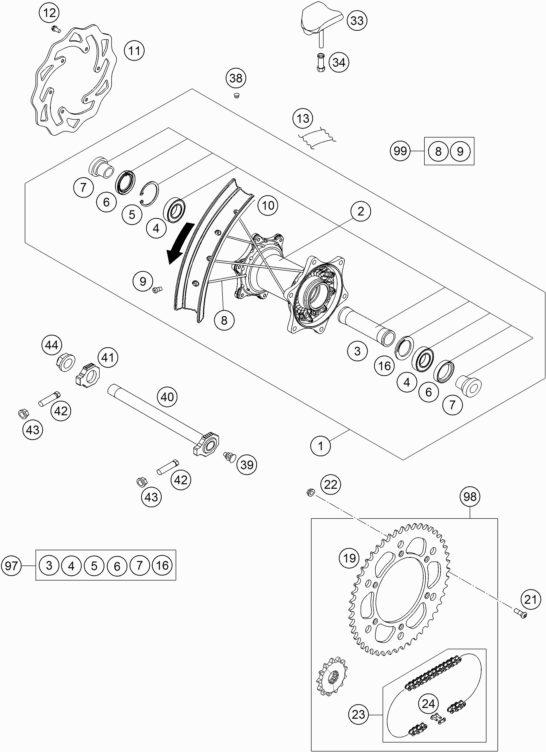 Náhled schématu REAR WHEEL