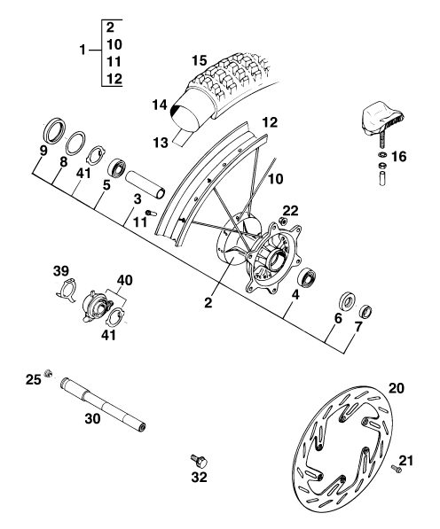 Náhled schématu FRONT WHEEL
