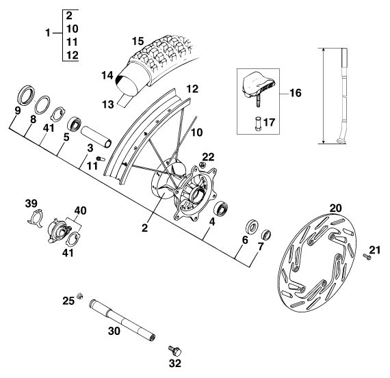 Náhled schématu FRONT WHEEL