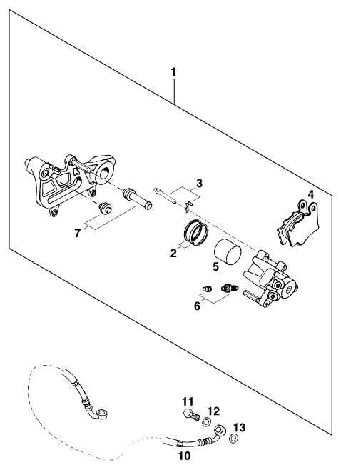 Náhled schématu REAR BRAKE CALIPER