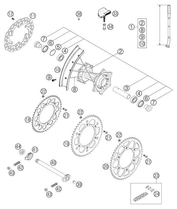 Náhled schématu REAR WHEEL