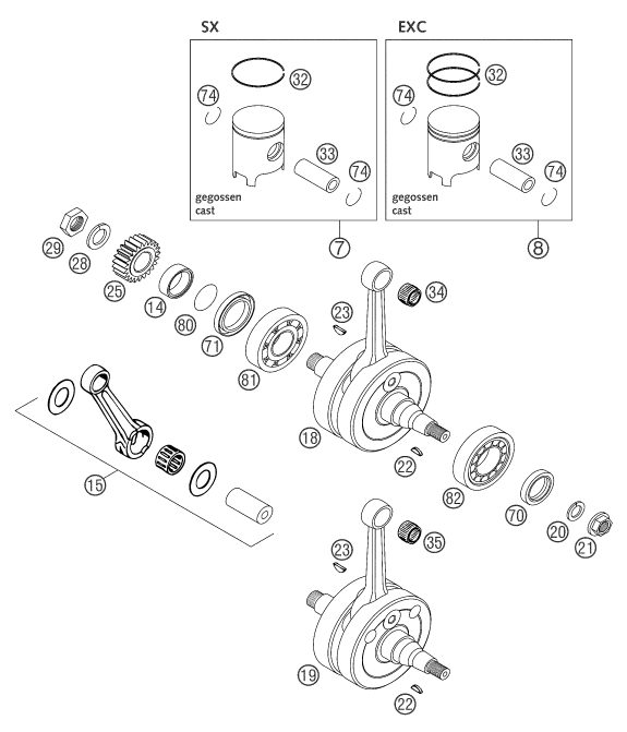 Náhled schématu CRANKSHAFT, PISTON