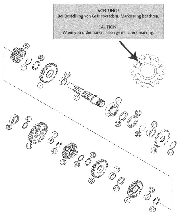 Náhled schématu TRANSMISSION II - COUNTERSHAFT