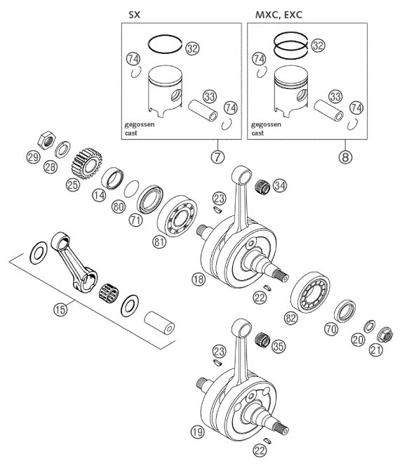 Náhled schématu CRANKSHAFT, PISTON