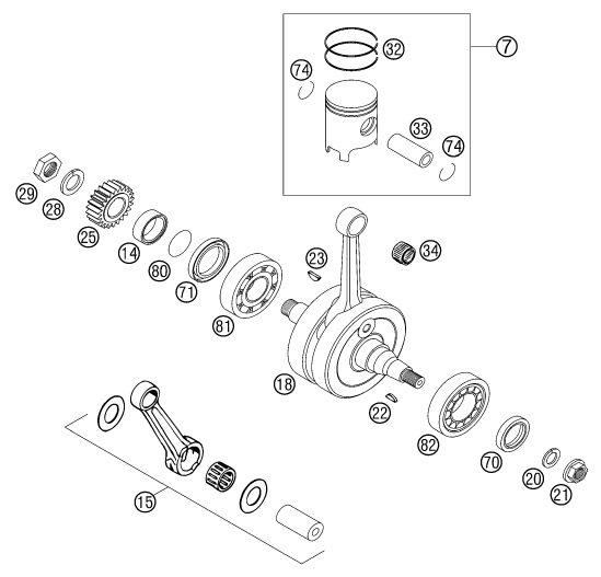 Náhled schématu CRANKSHAFT, PISTON