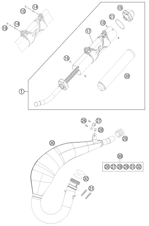 Náhled schématu EXHAUST SYSTEM