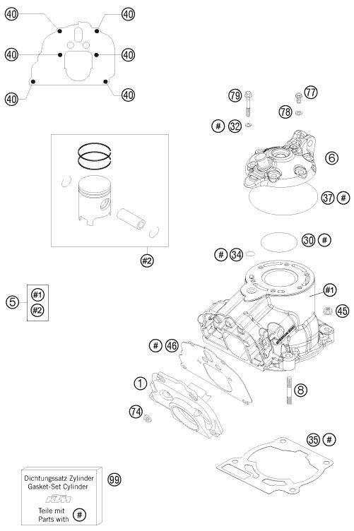 Náhled schématu CYLINDER, CYLINDER HEAD