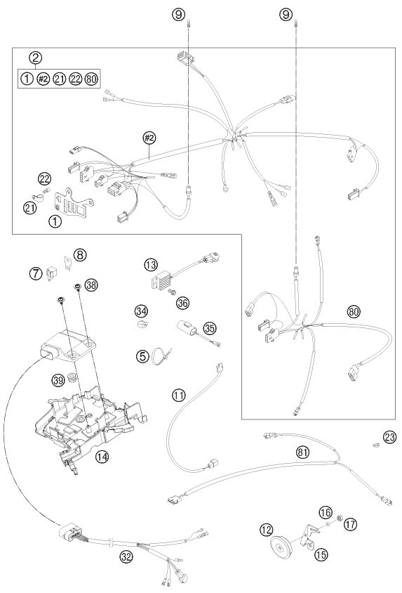 Náhled schématu WIRING HARNESS
