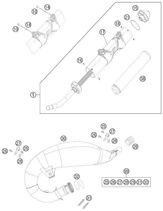 Náhled schématu EXHAUST SYSTEM