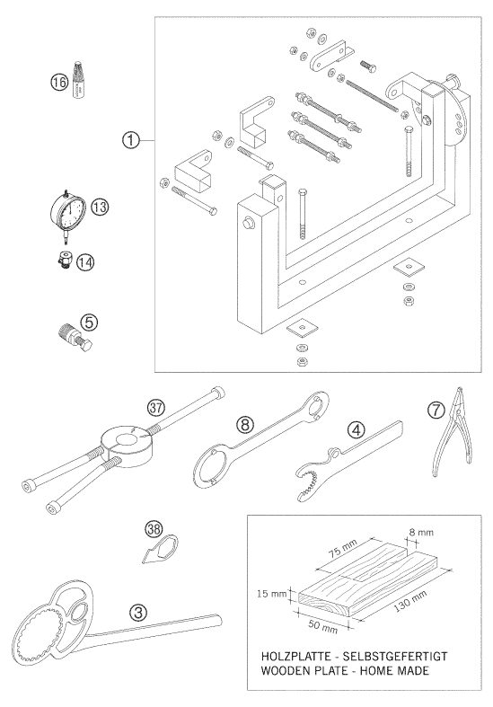 Náhled schématu Special tools (engine)