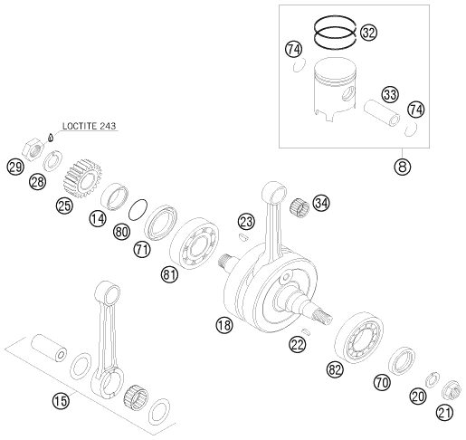 Náhled schématu CRANKSHAFT, PISTON