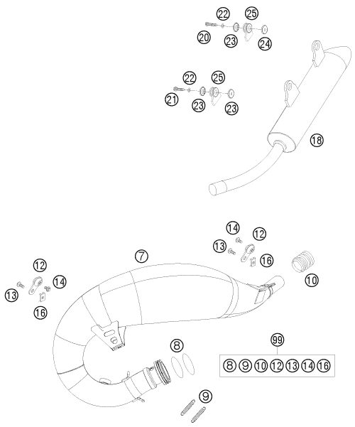 Náhled schématu EXHAUST SYSTEM