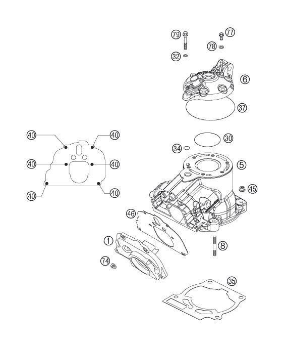 Náhled schématu CYLINDER, CYLINDER HEAD