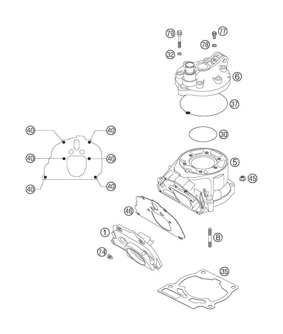 Náhled schématu CYLINDER, CYLINDER HEAD