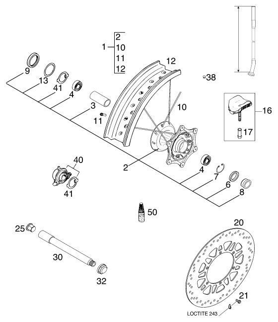 Náhled schématu FRONT WHEEL