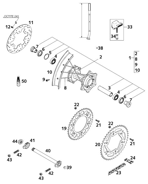 Náhled schématu REAR WHEEL