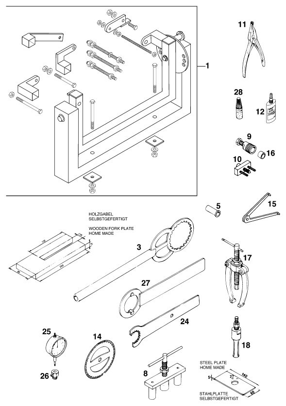 Náhled schématu Special tools (engine)