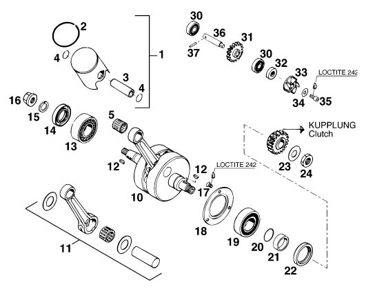 Náhled schématu CRANKSHAFT, PISTON