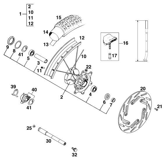 Náhled schématu FRONT WHEEL