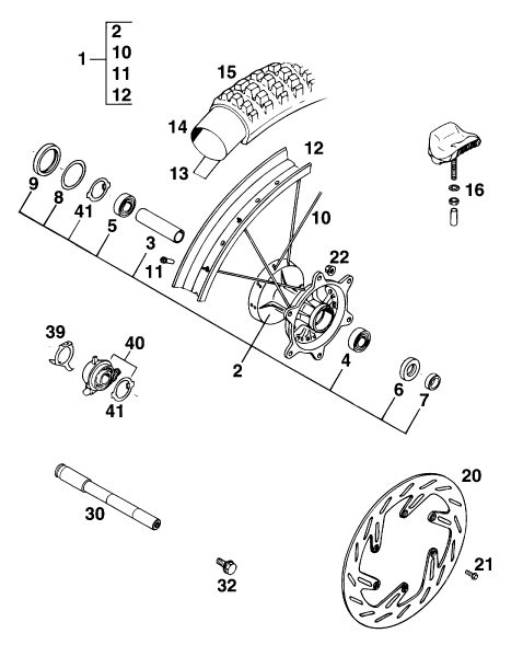Náhled schématu FRONT WHEEL