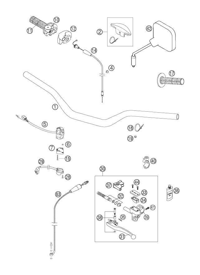Náhled schématu HANDLEBAR, CONTROLS