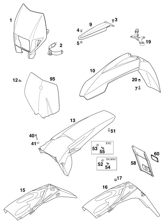 Náhled schématu MASK, FENDERS