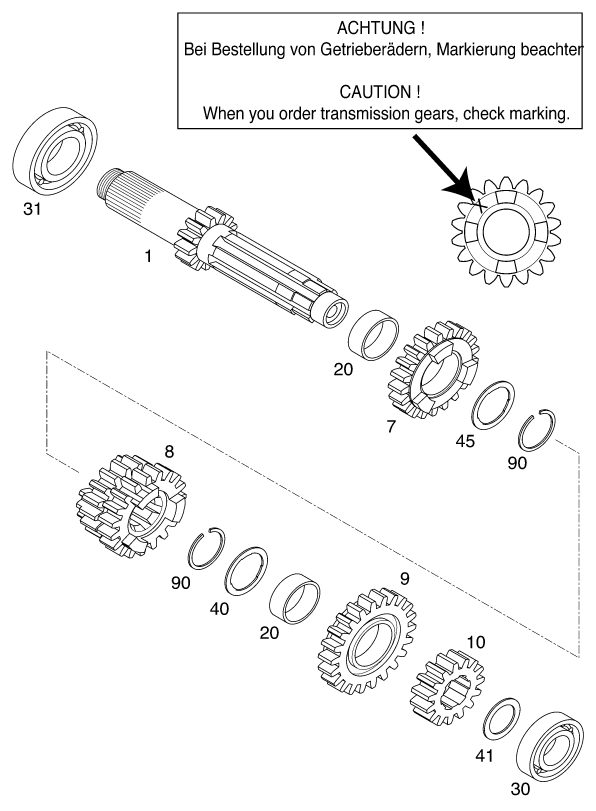Náhled schématu TRANSMISSION I - MAIN SHAFT