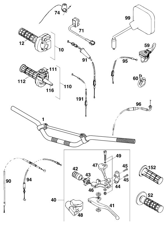 Náhled schématu HANDLEBAR, CONTROLS