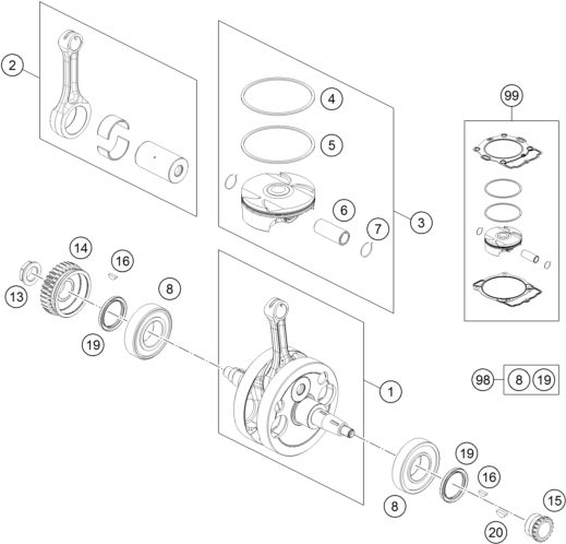Náhled schématu CRANKSHAFT, PISTON