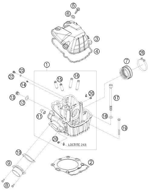 Náhled schématu CYLINDER HEAD