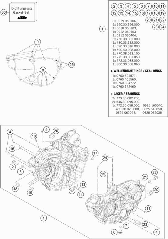 Náhled schématu ENGINE CASE