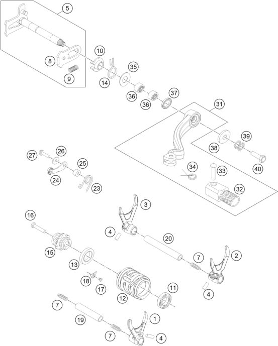 Náhled schématu SHIFTING MECHANISM