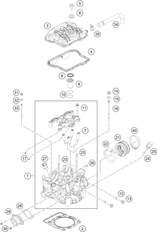 Náhled schématu CYLINDER HEAD