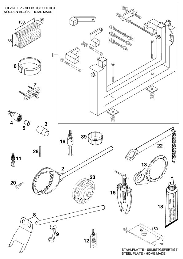 Náhled schématu Special tools (engine)