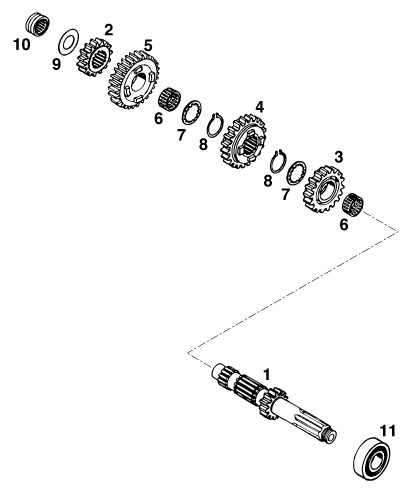 Náhled schématu TRANSMISSION I - MAIN SHAFT