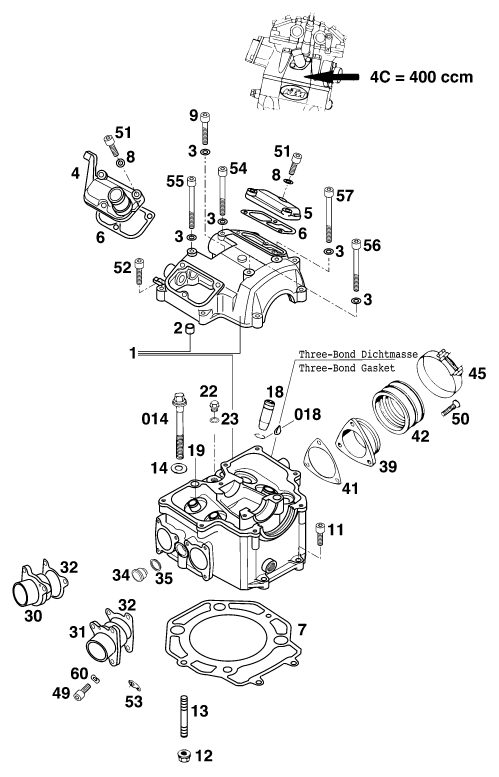 Náhled schématu CYLINDER HEAD