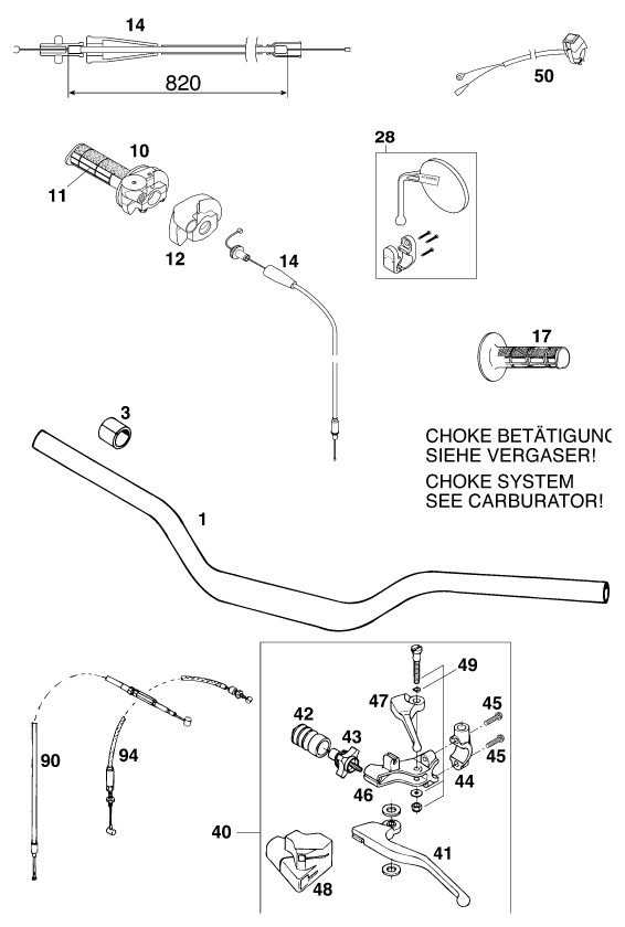 Náhled schématu HANDLEBAR, CONTROLS