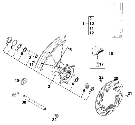 Náhled schématu FRONT WHEEL
