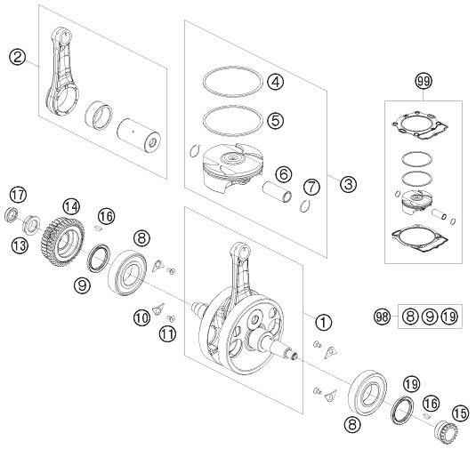 Náhled schématu CRANKSHAFT, PISTON
