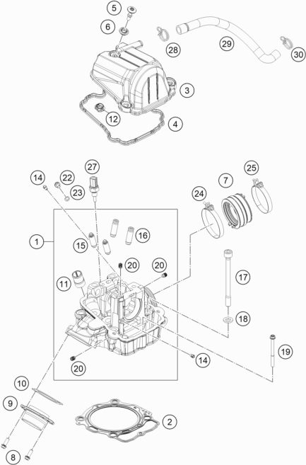 Náhled schématu CYLINDER HEAD